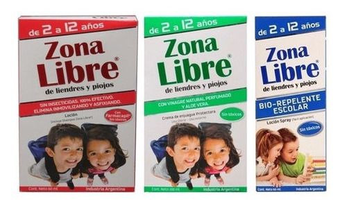 Zona Libre Combo Tratamiento Para Piojos Y Liendres