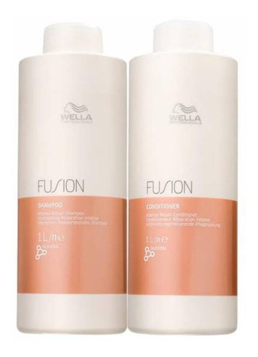 Kit Shampoo Y Acondicionador Fusion Reparación Wella 1 Litro