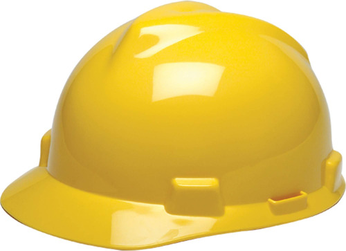 Msa Safety Sales Yellow Polyethylene Cap Style Hard Hat With