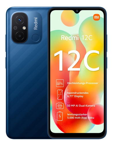 Xiaomi Redmi 12c 4/128gb Azul Dual Sim Lançamento 2023