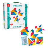 Tangram Brinquedo Pedagógico 14 Peças Formas Coloridas
