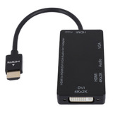 Adaptador Cabledeconn Hdmi A Dvi 4k/vga/hdmi 4k/audio 4 En 1