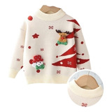 Jersey Navideño Infantil Con Jersey Y Terciopelo