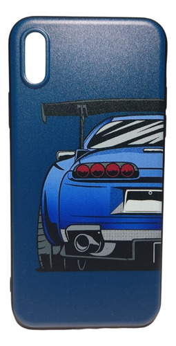 Funda Forro Estuche Carros Toyota Supra Azul Para iPhone