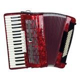 Acordeon Cadenza 80 Baixos Cd80/37 Vermelha C/bag