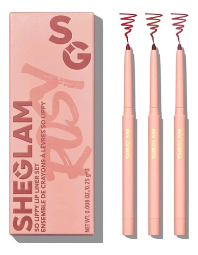 Sheglam Set De Delineador De Labios So Lippy-rose Garden