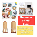 16 Regatones Silicona Transparente Redondo Sillas 2 Cm Eames
