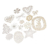 3x 15pcs Coser Apliques Flor Ropa Decoración Bolsa