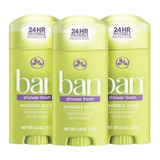Kit Ban Desodorante Sólido Shower Fresh 73g - Trio Fragrância Lavanda
