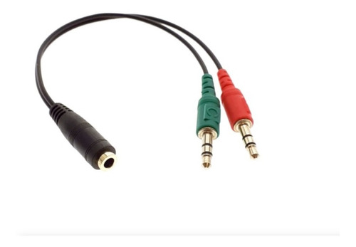 Cable Adaptador Plug Mic Y Audio Macho A Plug 3,5 Mm Hembra