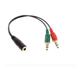 Cable Adaptador Plug Mic Y Audio Macho A Plug 3,5 Mm Hembra