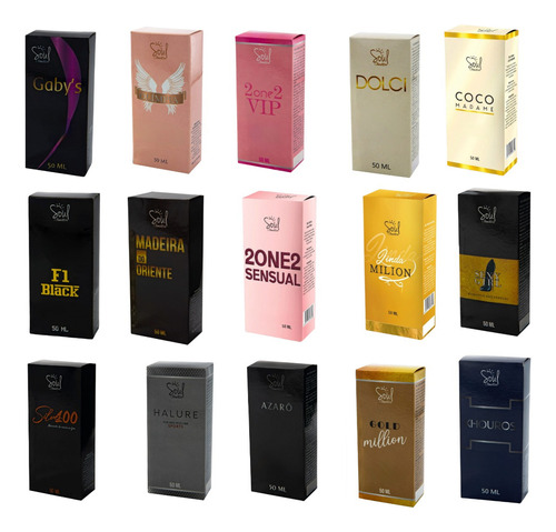 Kit 15 Perfumes Feminino E Masculino 50ml Atacado E Revenda