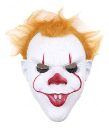 Payaso Asesino It Mascara Con Cabello Halloween