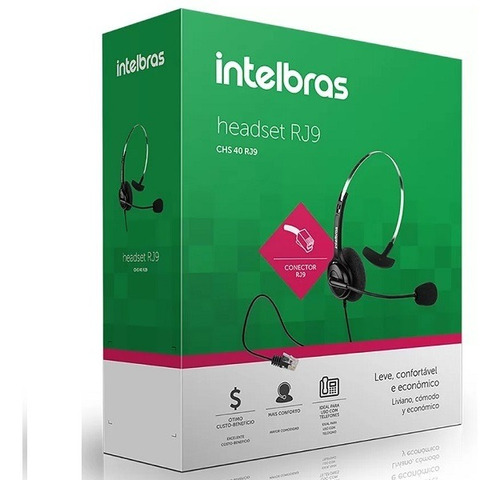 Headset Intelbras Chs 40 Rj9 4010040