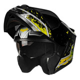 Casco Kov Edicion Batman Abatible Gafas Luz Led Motos.shop