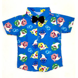 Camisa Infantil Baby Shark Menino Social Aniversario Festa