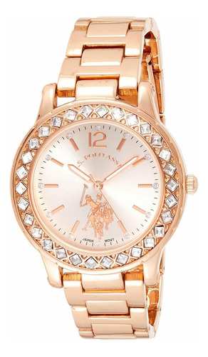 Reloj Mujer U.s. Polo Assn. Usc40330az Cuarzo Pulso Dorado