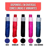 Guarda Chuva Dobrável Sombrinha Mini Compacto Portátil Bolsa Cor Vermelho