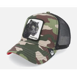 Gorra Goorin Bros Pantera Camoflageada Con Malla Negra 