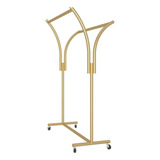 Colgador Para Ropa Viajero Rack Dorado 