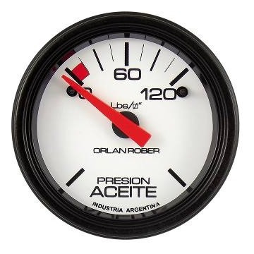 Reloj Presión Aceite Eléctrico 120lbs O Rober Lín Blanca 24v