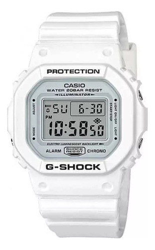Relógio Casio Gshock Branco De 5600 Mw