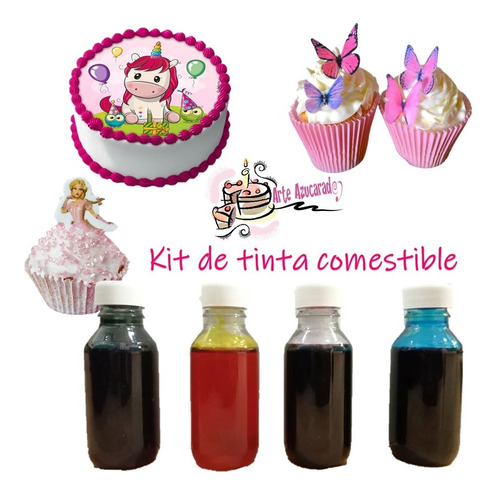 Tinta Comestible 4 Pzas De 135ml  Full Color Epson, Canon Y Brother