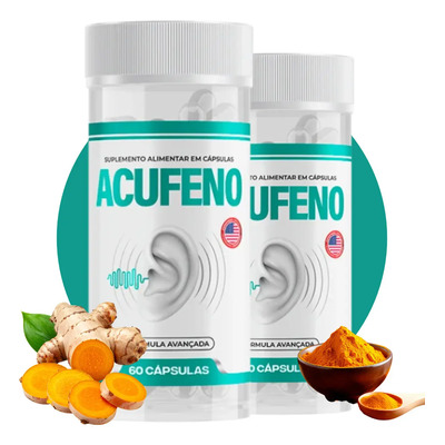 Suplemento Nutricional Zinco Magnésio Cúrcuma Acufeno Ronnova Life 2 Potes Sem Sabor