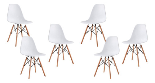 Silla Eames Para Comedor 6 Piezas Desayunador 