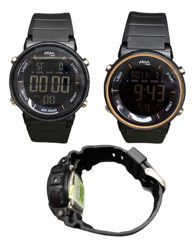 Reloj Digital Sumergible Para Hombre Luz Crono Alarma 47ng