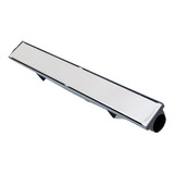 Ralo Linear 6x50 Cinza Grelha Inox Oculta Continuo Sifonado 