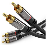 Cable Estéreo Rca Cable 3 Pies Corto Doble 2 X Rca Mac...