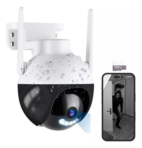 Kit Cámara Seguridad Domo Full Hd Visión Nocturna + Sd 128gb