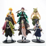 Kit 6 Boneco Anime Demon Slayer Miniatura Action Figure 16cm