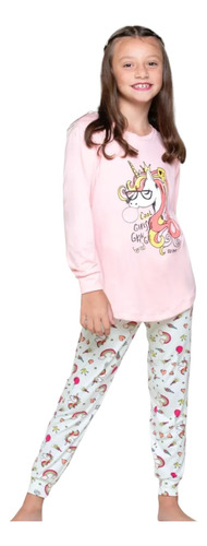 Pijama Invierno Modal Soft Estampado - Niña