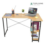 Escritorio Top Living Minimalista Moderno Escritorios De Oficina Madera Color Marrón Claro