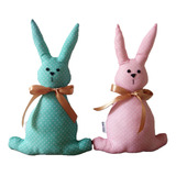 Muñecos De Tela Artesanal Ideal Apego, Bebés. Conejo