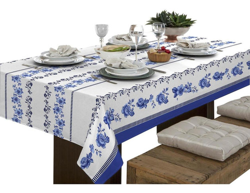 Toalha De Mesa 6 Cadeiras 2,20 X 1,45 Linhão Várias Estampas