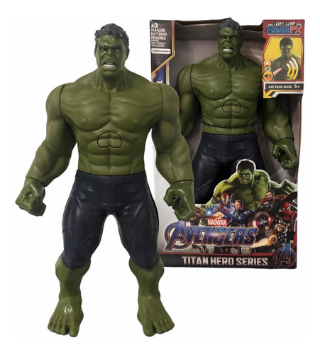 Muñeco Hulk 30 Cm Marvel Advenger Con Luz Y Sonido Importado