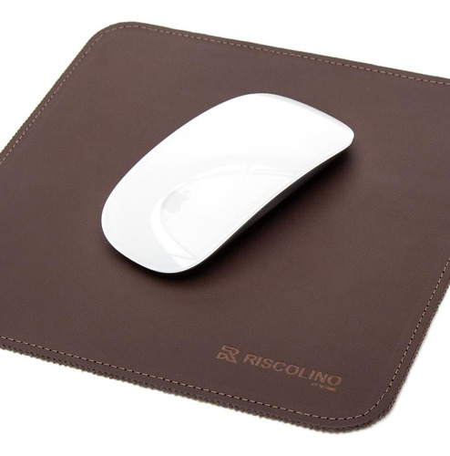 Mouse Pad Couro Legítimo 20x20cm Antiderrapante Promoção