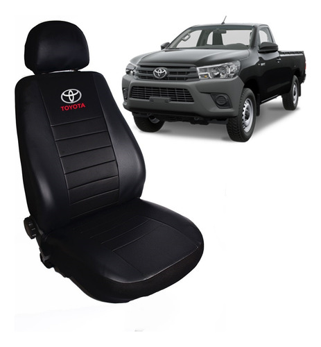 Funda Cubre Asiento Cuero Toyota Hilux Cabina Simple 2023/-