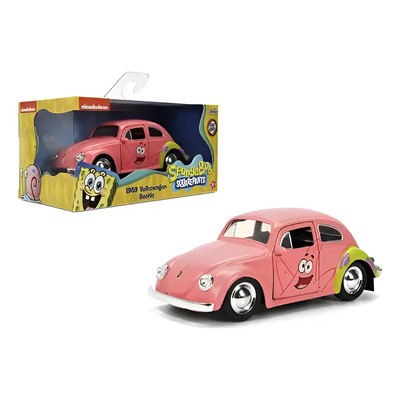 Jada 1:32 Volkswagen Bocho Patricio Estrella Bob Esponja Rosa | Envío gratis