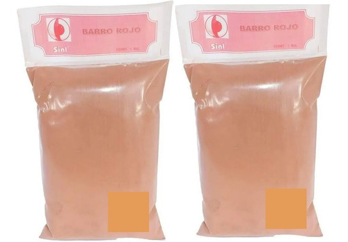 Barro O Arcilla Roja Paquete 2 Bolsas 1 Kg C/u