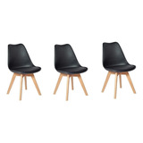 Kit 3 Cadeiras Design Leda - Área Gourmet, Escritório, Sala