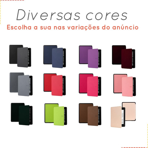 Case Flip Magnética Smart Para Novo Kindle 11ª + Pelicula