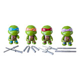 Muñecos Tortugas Ninja Set De 4 Piezas Película, Tmnt