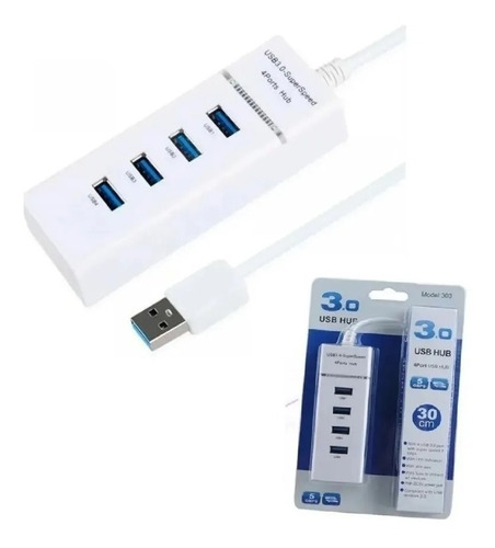 Hub Usb 4 Puertos Velocidad 3.0 Super Estable 