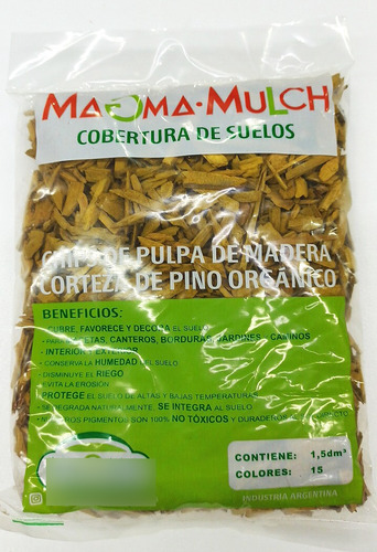 Mulch Magma Chips Decorativos 1,5 Dm3 Corteza Pino Colores