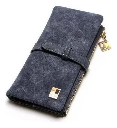 Cartera Larga De Piel Nobuck Original Para Mujer