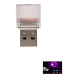 2 Pcs Usb Led Coche Iluminación Luz Ambiental Rgb 7 Colores